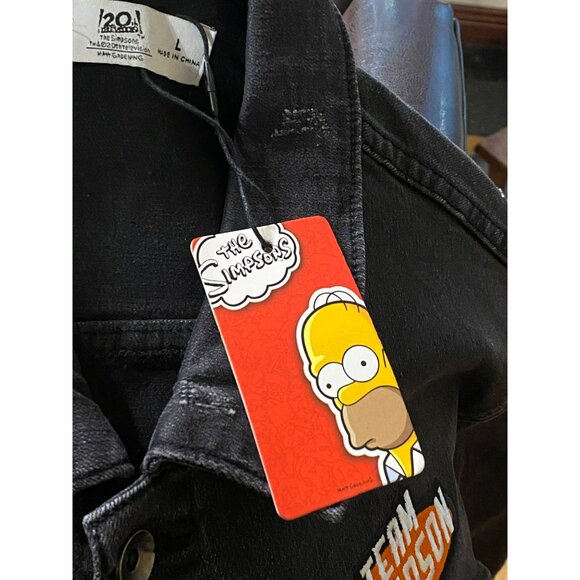 The Simpsons "Ride Like Hell" Black Denim Jacket L - Picture 12 of 12